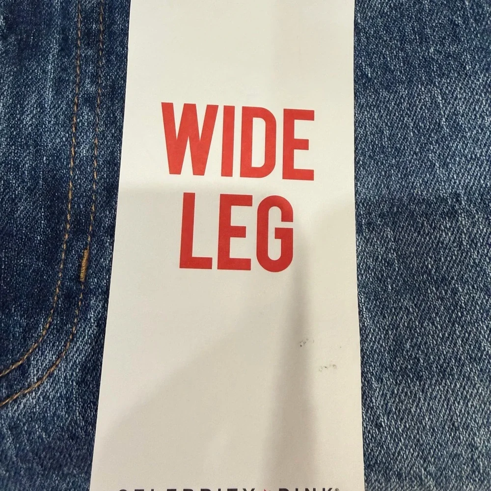 Plus Size Celebrity Pink Light Blue Wide Leg Jeans - Picture 13 of 14